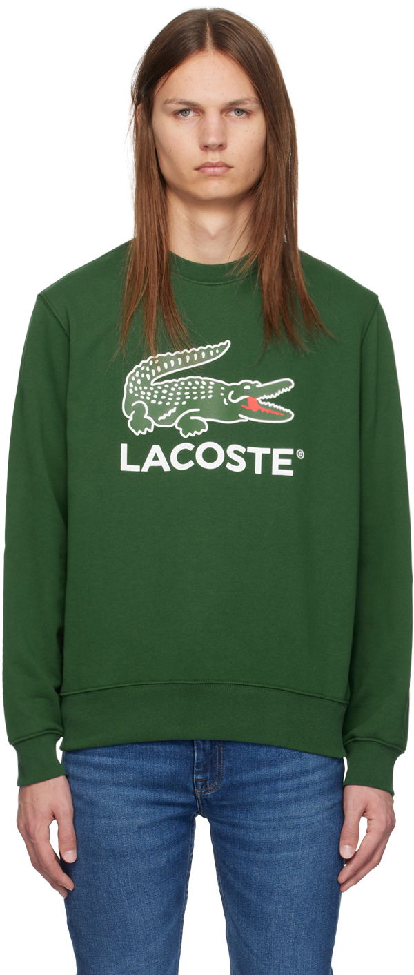 Sweatshirt Lacoste Green Crocodile Print Sweatshirt Grön | SH1281_132