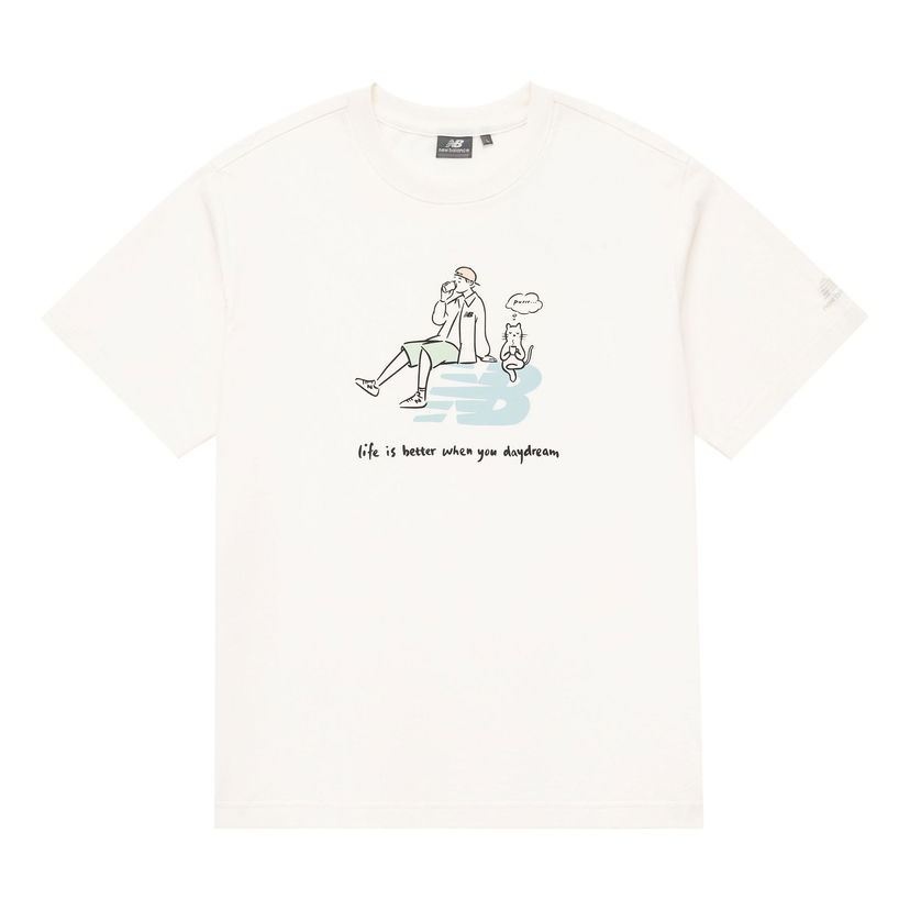 T-shirt New Balance Graphic T-Shirt PK Vit | 5ED26011-IV