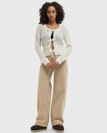 Sweater GANNI Tie String Light Mohair Cardigan Vit | K2343-135, 1