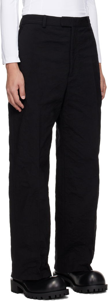 Byxor VETEMENTS Vetements Metalized Wrinkled Tailored Trousers Svart | UA66PA110B, 1