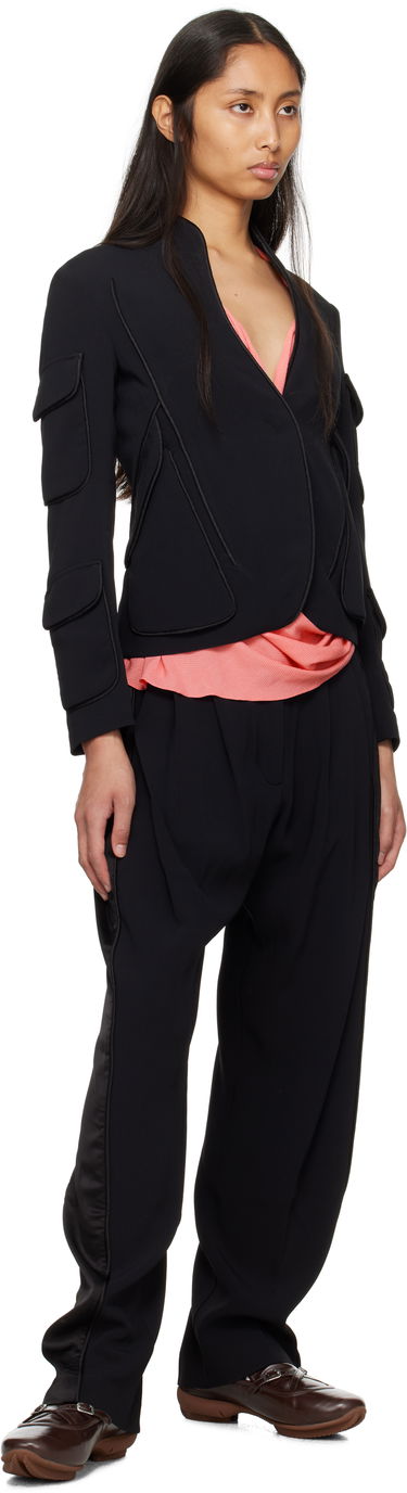 Byxor KIKO KOSTADINOV Kiko Kostadinov Cauda Pleated Trousers Svart | KKWSS25T02-4, 3