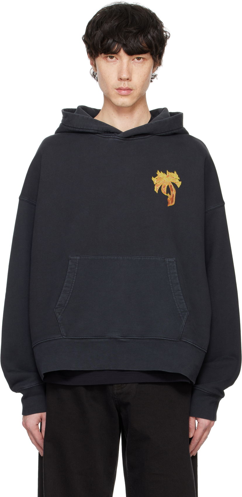 Sweatshirt Palm Angels Palm Svart | PMBB058F24FLE0051076