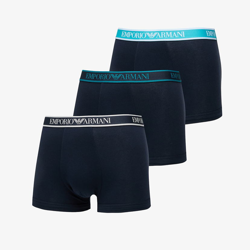 Boxare Emporio Armani EA7 3-Pack Trunk Blue Svart | EM000259AF10779MB139