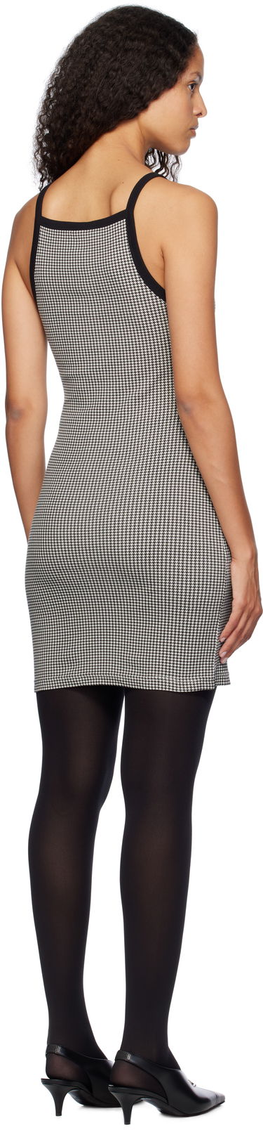 Klä Courrèges Courrèges Houndstooth Mini Dress Svart | 324JRO458JS0167, 2