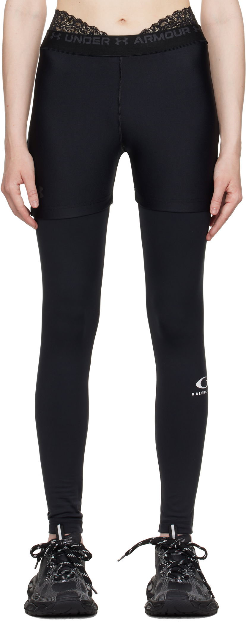 Damasker Balenciaga Under Armour Edition Layered Leggings by Balenciaga Svart | 815860 TRVY2