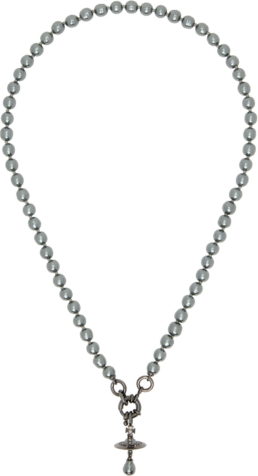 Halsband Vivienne Westwood Vivienne Westwood Aleksa Pearl Necklace Grå | 6301013F-02S278
