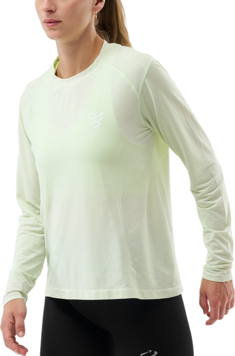 T-shirt Compressport Performance Long Sleeve T-Shirt Grön | atsw4955143