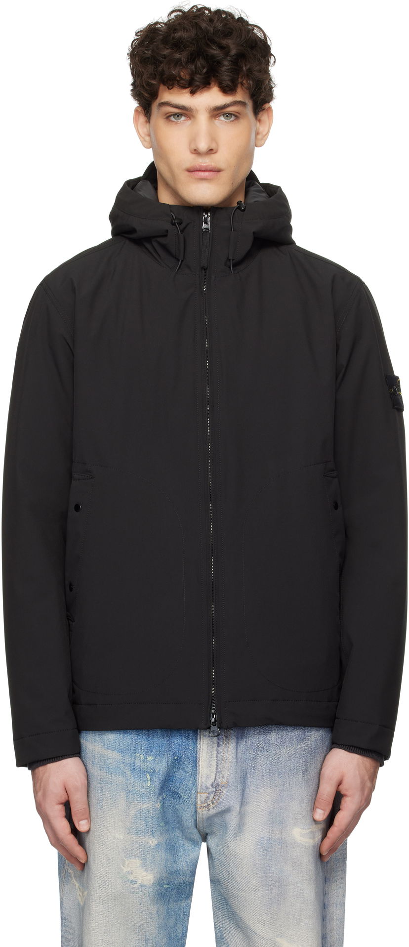 Vindjacka Stone Island Stone Island Soft Shell Jacket Svart | K1S15 4100047 S0A27