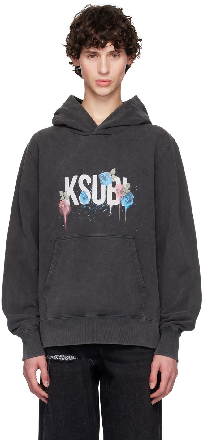 Sweatshirt Ksubi Graff Rose Graphic Print Hoodie Svart | MPF24FL010