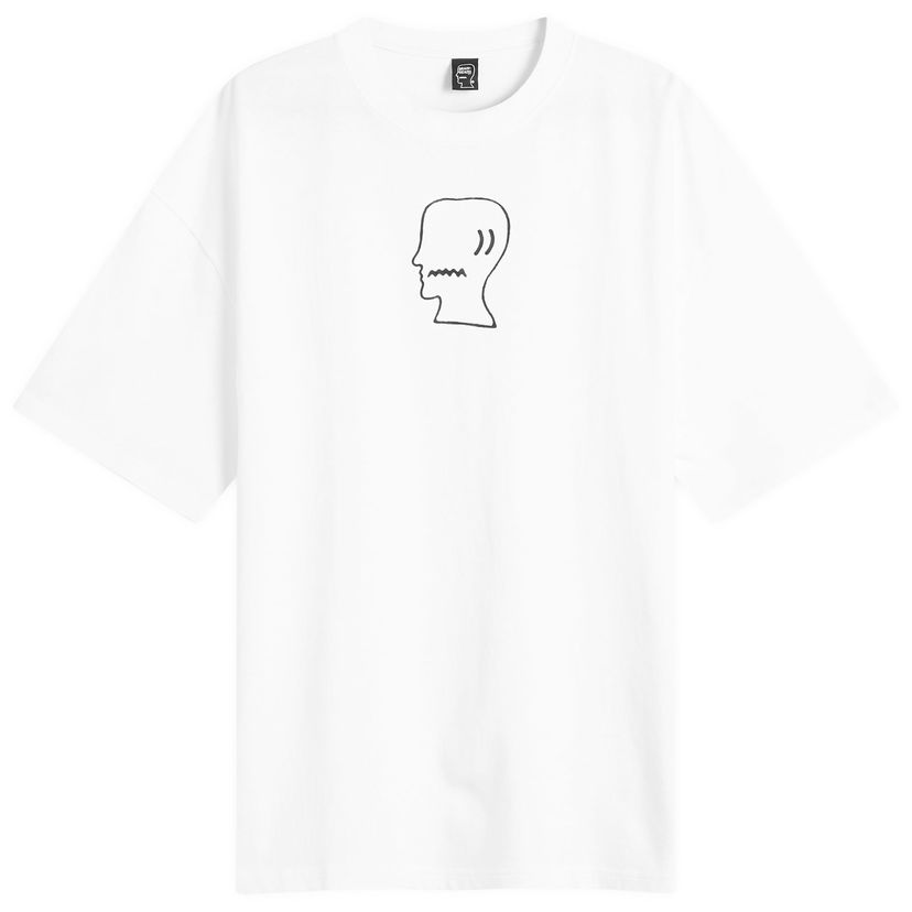 T-shirt Brain Dead Brain Dead Logo Head T-Shirt, Size Large Vit | BDF24T000045-WHT