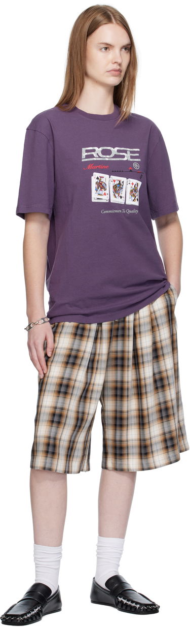 T-shirt Martine Rose Martine Rose Classic Playing Cards Graphic Tee Purpur | 603JE01605FA, 3