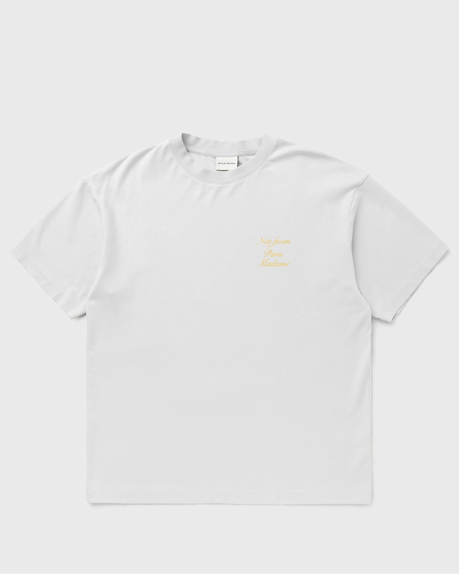 T-shirt Drôle de Monsieur Slogan Calligraphy T-Shirt Vit | I-TS209-CO002-LGR, 0