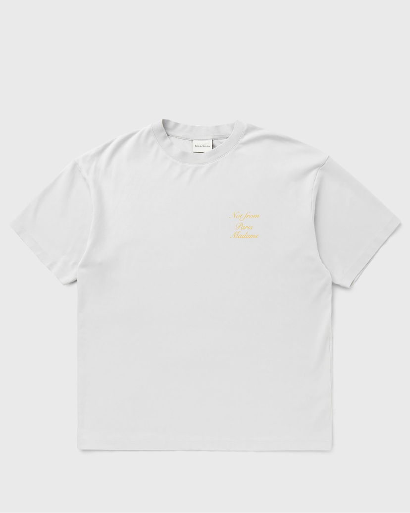 T-shirt Drôle de Monsieur Slogan Calligraphy T-Shirt Vit | I-TS209-CO002-LGR