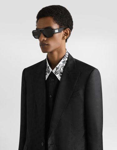 Jacka Dolce & Gabbana Dolce & Gabbana Sicilia Single-breasted Silk Twill Jacket Svart | G2UQ8TFJ1JYN0000, 3