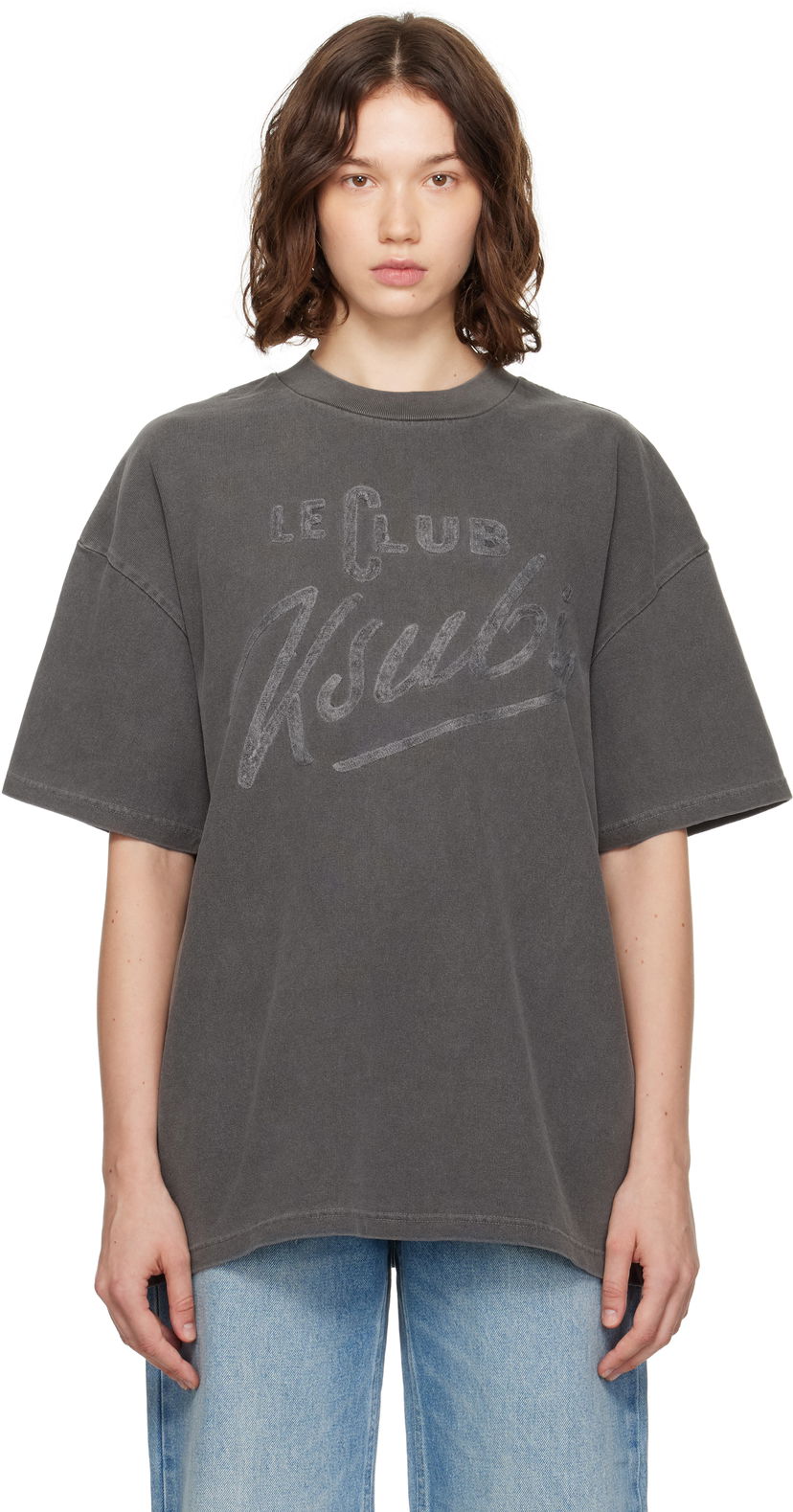 T-shirt Ksubi Ksubi 'Le Club' Boyfriend T-Shirt Grå | WPF25TE005