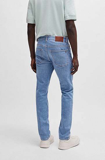 Jeans BOSS Delaware Slim-Fit Soft-Motion Denim Jeans Blå | 50537800, 1