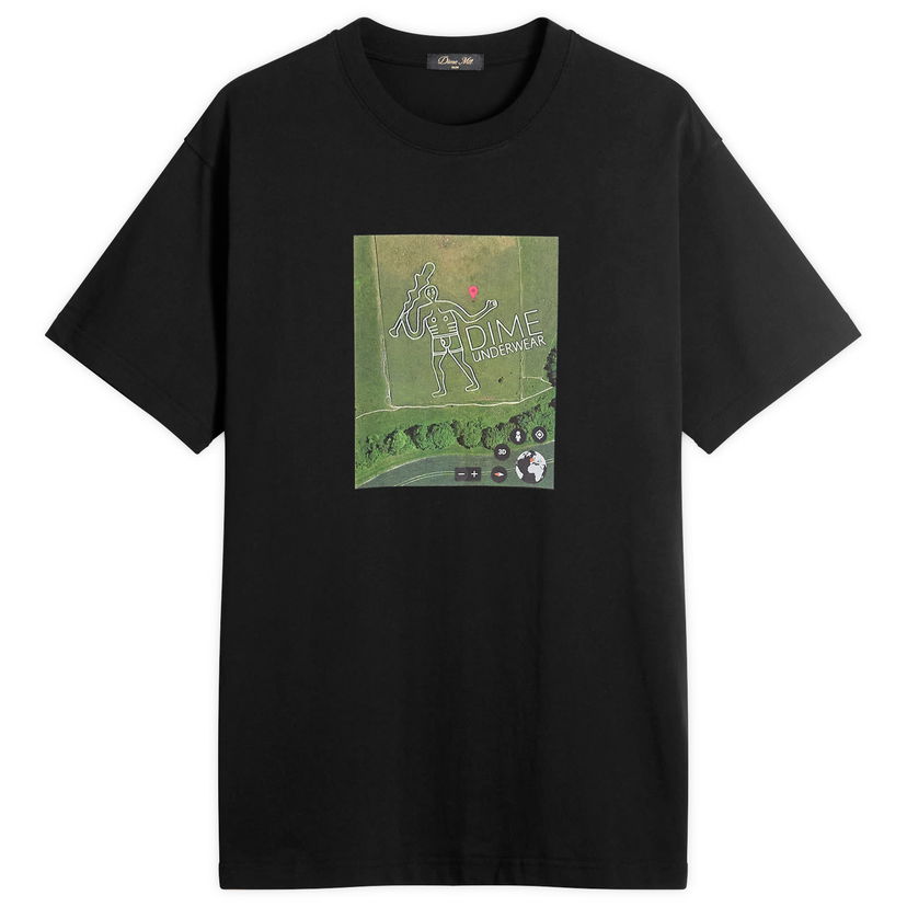 T-shirt Dime GPS Graphic Tee, Size Large Svart | DIMESU2555-BLK