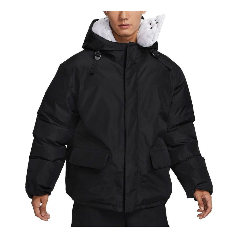 Pufferjacka Nike Sportswear Loose Thermore Ecodown Hooded Waterproof Jacket Svart | FB7595-010