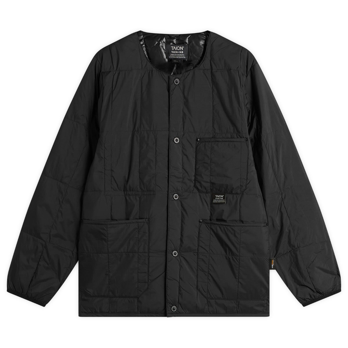Pufferjacka TAION Work Crew Neck Down Jacket Svart | TAION-104BWK-BLK, 0