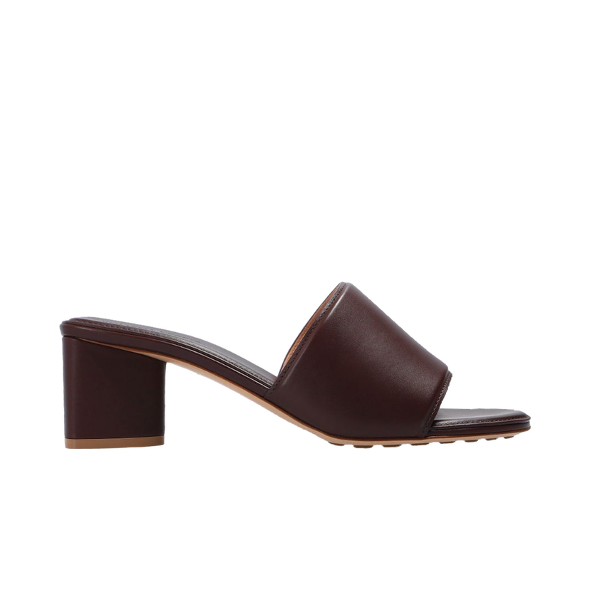 Sneakers och skor Bottega Veneta The Band Leather Slip-On Sandals Brun | 651378VBSL02019
