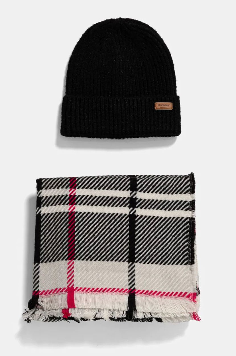 Halsduk Barbour Knit Beanie Hat And Scarf Set Flerfärgad | LGS0094