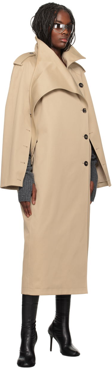 Trenchcoat Courrèges Courrèges Long Oblique Trench Coat Beige | 424CMA178CO0131, 4
