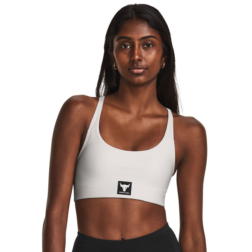 Behå Under Armour Project Rock All Train Bra White Clay Vit | 1380181-114