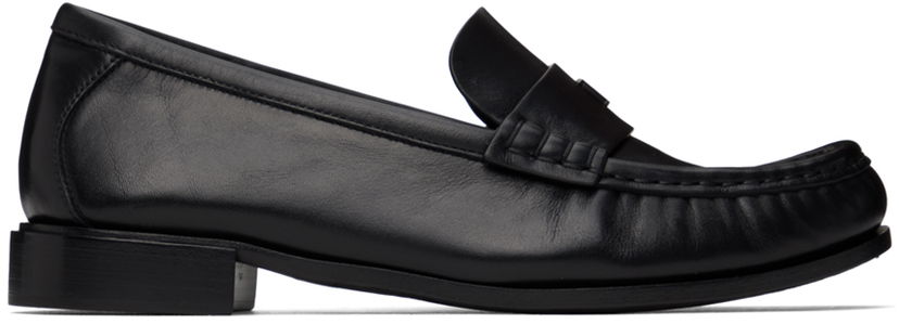 Kläder Max Mara Max Mara Leather Loafers Svart | 2424526231600