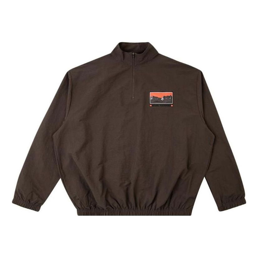 Vindjacka Cactus Jack by Travis Scott Travis Scott Cactus Trails Half-Zip Windbreaker Brun | CJNTOP12BROWN