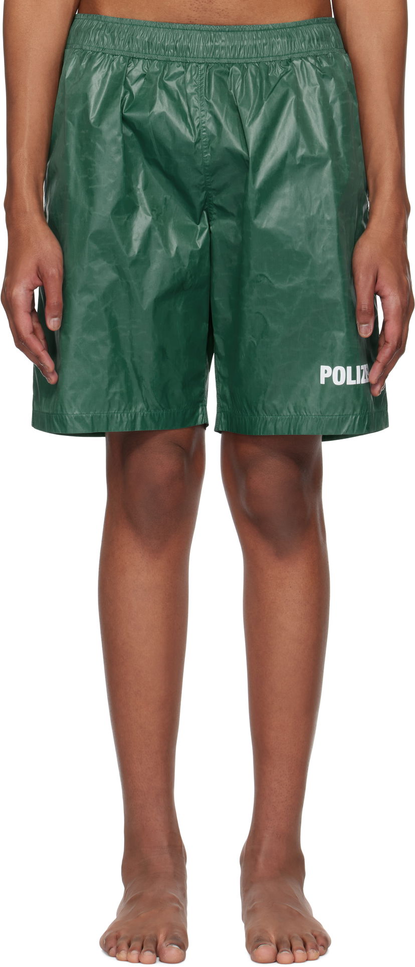 Badkläder VETEMENTS Vetements Polizei Swim Shorts Grön | MA66SW110E