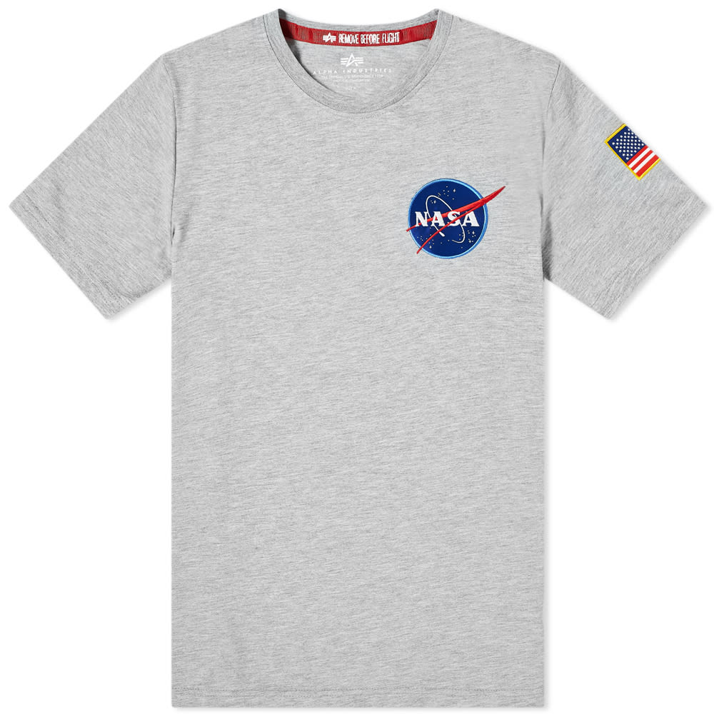 T-shirt Alpha Industries Space Shuttle Tee Grå | 176507-17, 0