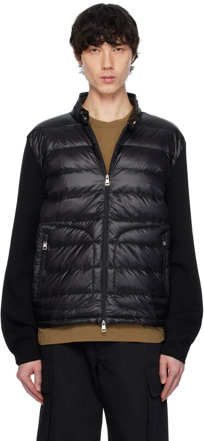 Pufferjacka Moncler Moncler Padded Zip-Up Jacket Svart | K10919B00016M1131