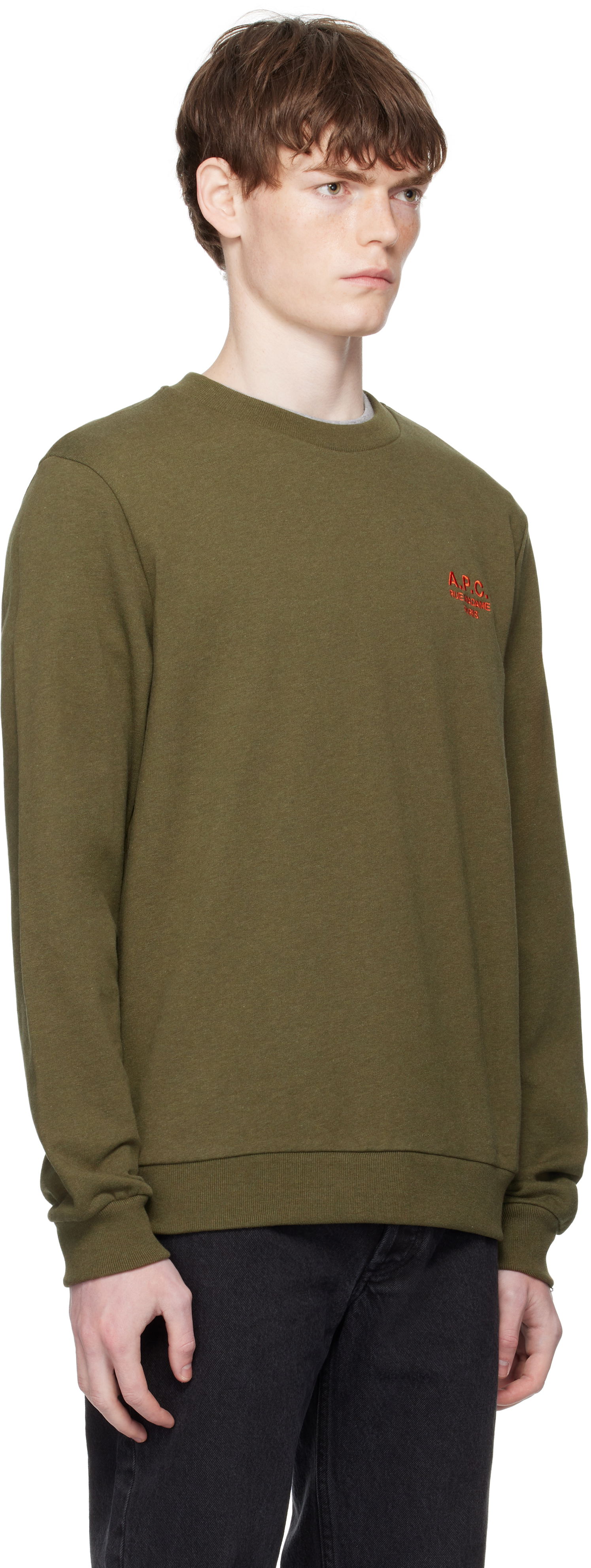 Sweatshirt A.P.C. A.P.C. Rue Madame Standard Sweatshirt Grön | COHGR-M27913, 1