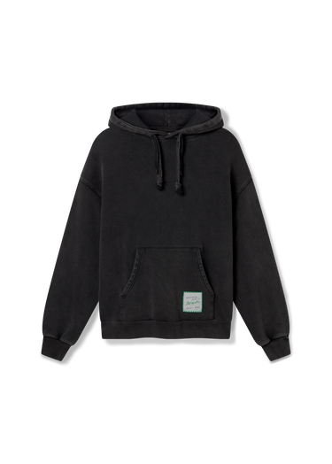 Sweatshirt AXEL ARIGATO Washed Effect Hoodie with Patch Svart | A2993001, 1