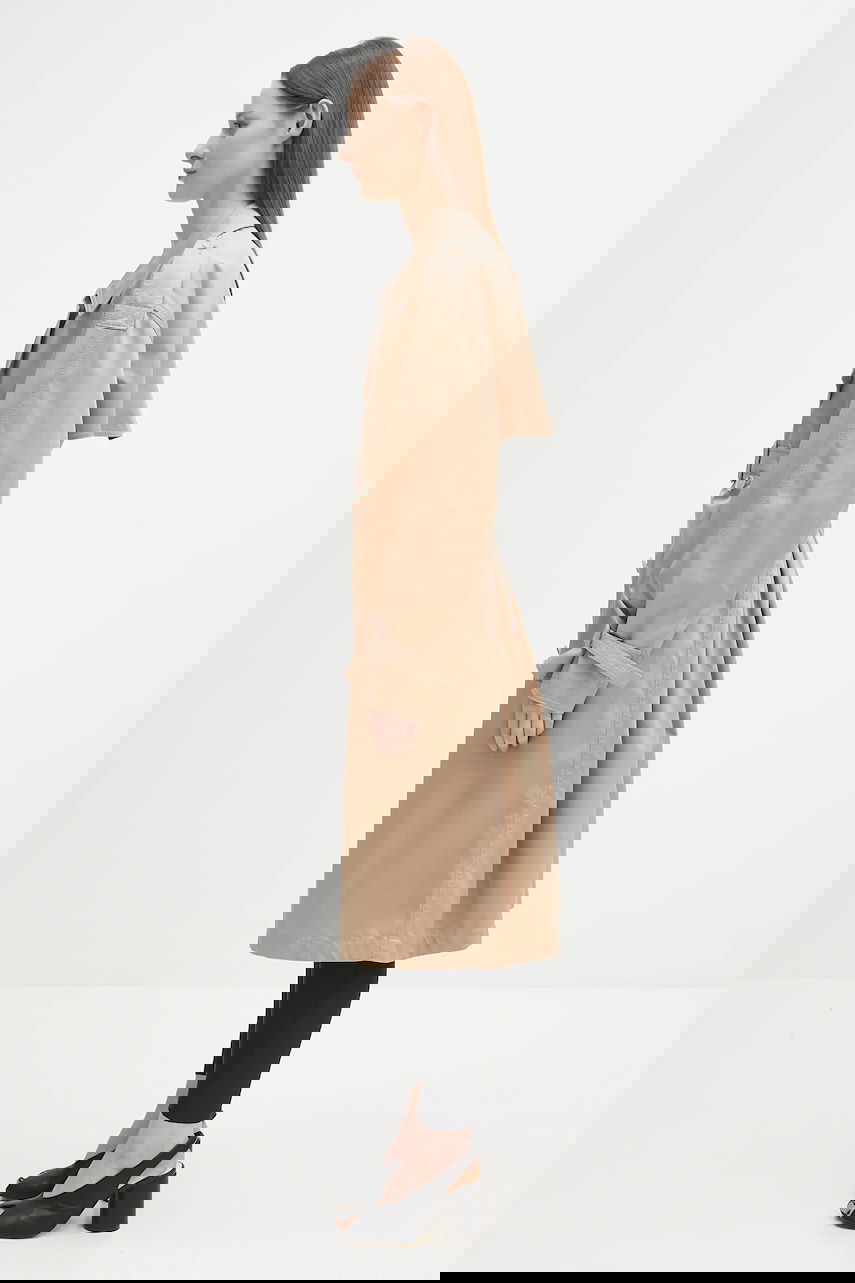 Trenchcoat Maison Margiela MM6 Maison Margiela Oversize Trench Coat Beige | S52AH0080, 1