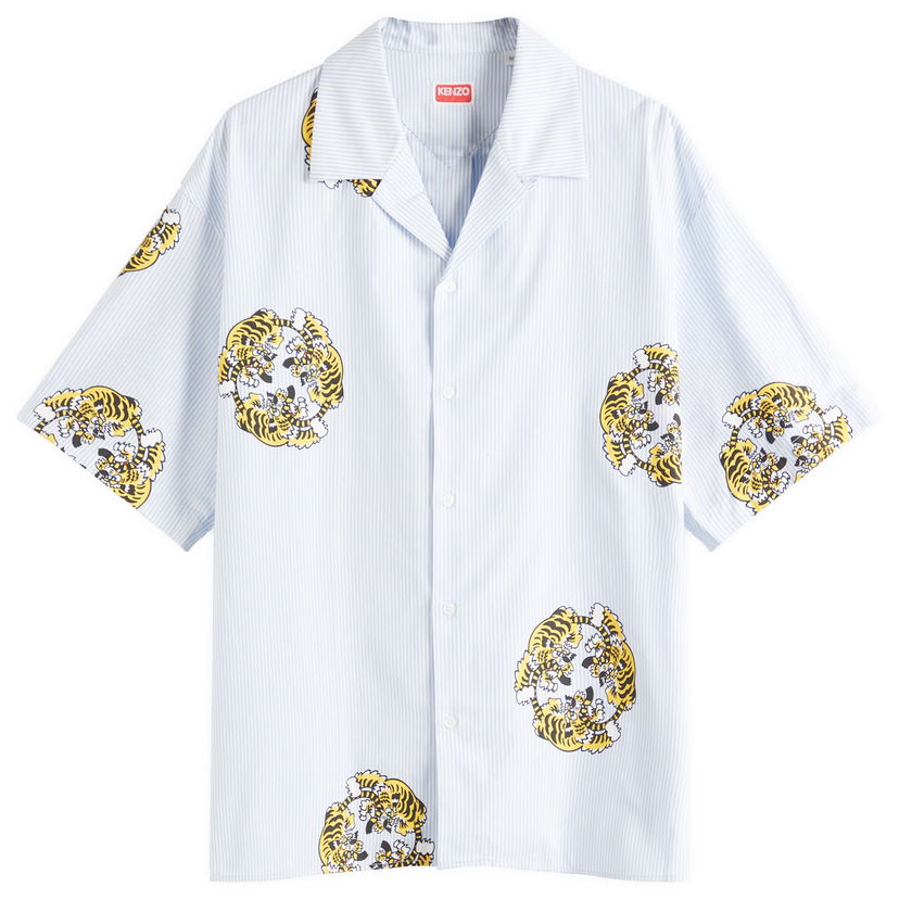 Skjorta KENZO Verdy Collection Hawaiian Short Sleeve Shirt, Size Large Blå | FF55CH1309A5-64