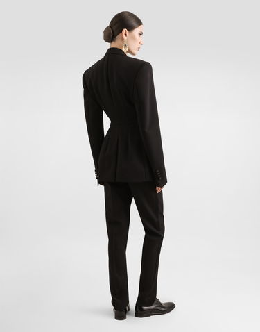 Byxor Dolce & Gabbana Dolce & Gabbana Tailored Woolen Tuxedo Pants Svart | FTAM0TGDC5YN0000, 2