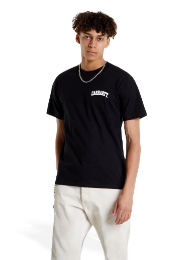T-shirt Carhartt WIP S/S University Script Svart | I028991.0D2XX