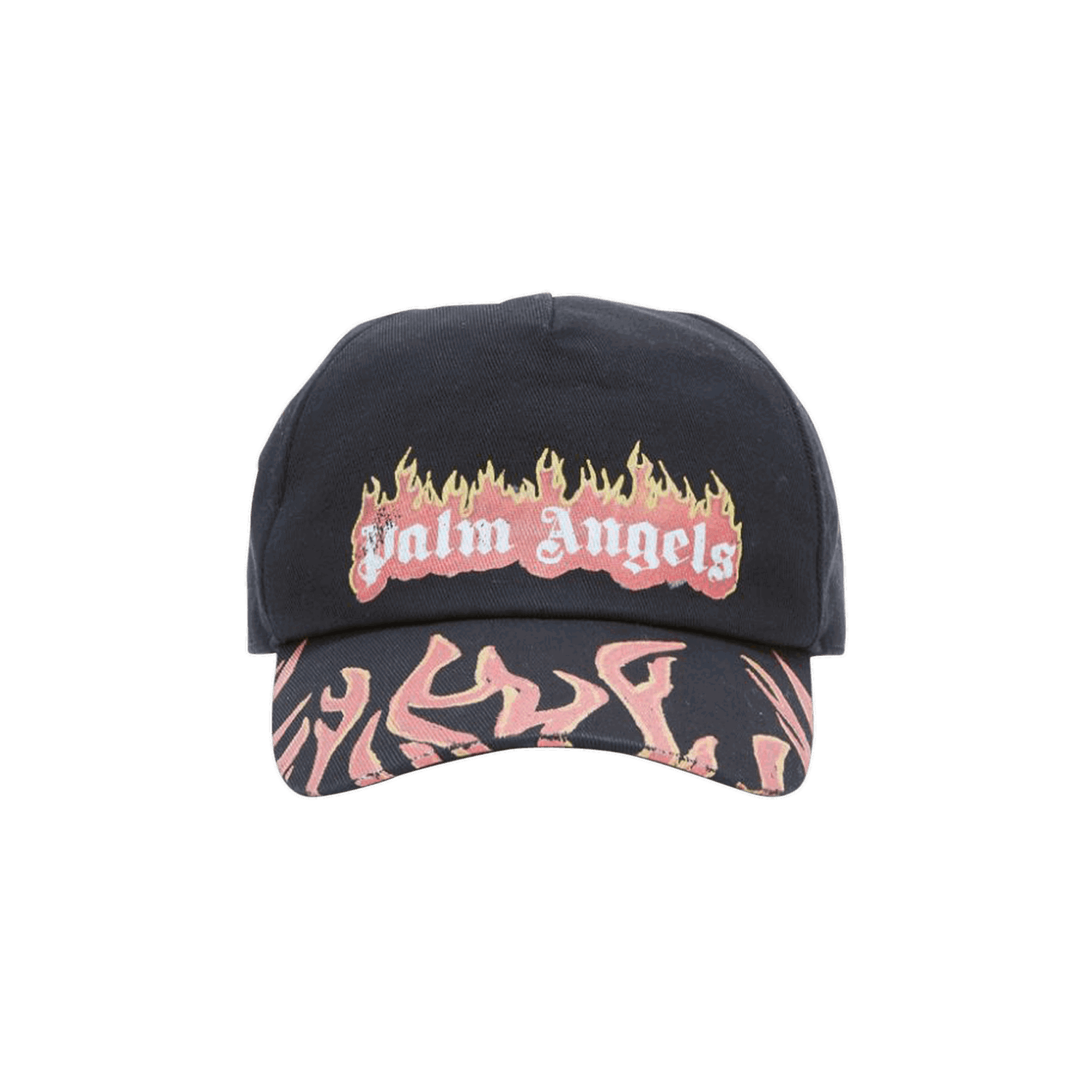 Keps Palm Angels Burning Logo Baseball Cap Svart | PMLB076F22FAB0011025, 0