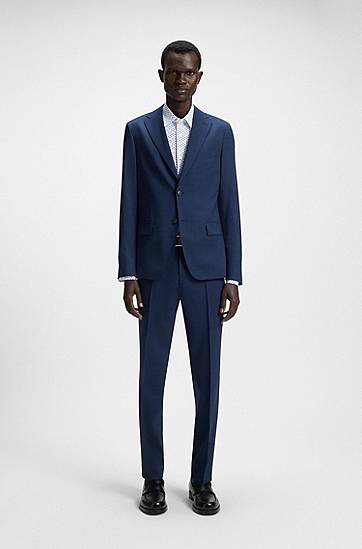 Skjorta BOSS Slim Fit Performance-Stretch Printed Shirt Vit | 50545270, 1