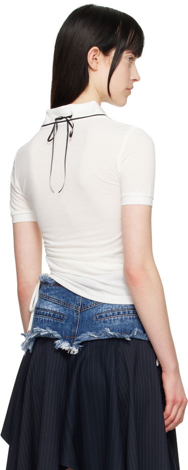 Polotröja Andersson Bell Andersson Bell Halter String Piqué Polo Vit | atb1255w, 2