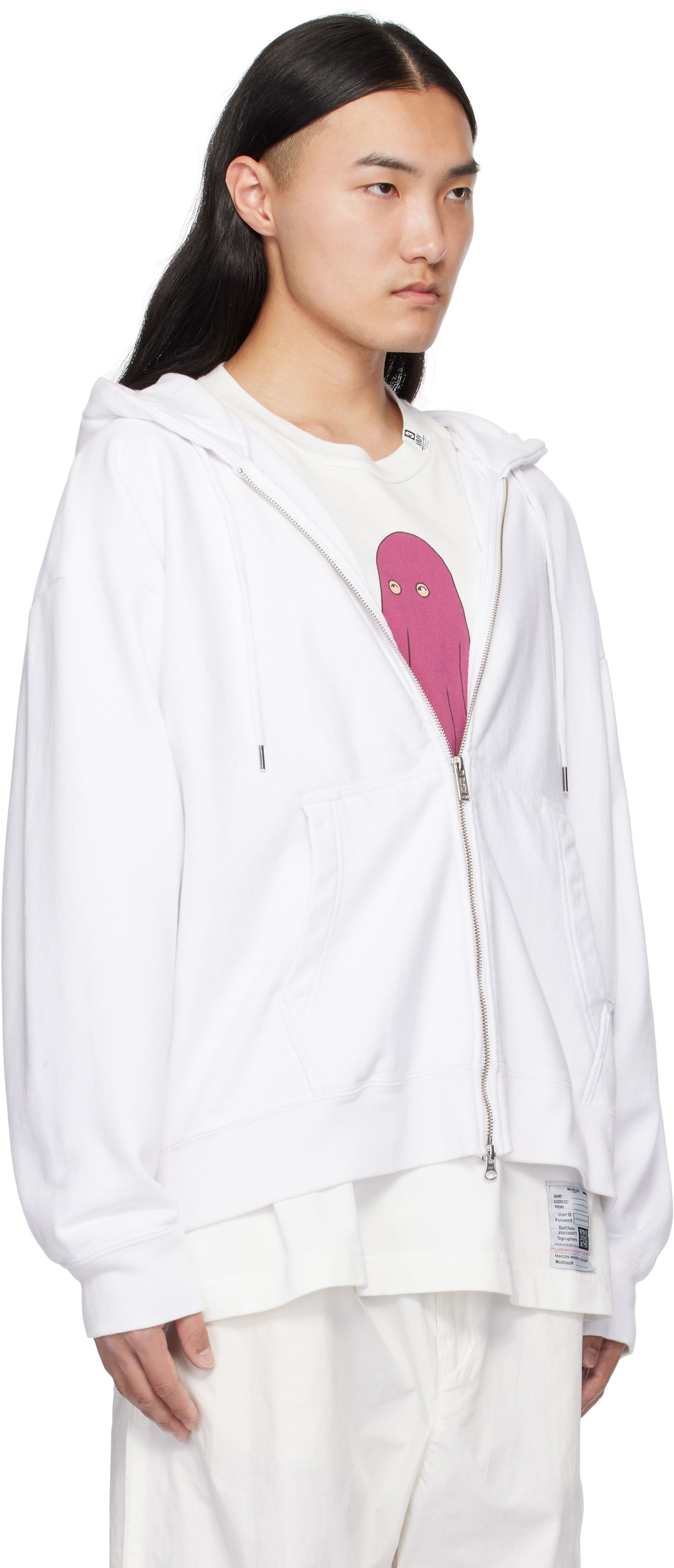 Sweatshirt Maison MIHARA YASUHIRO Zip Parka Hoodie Vit | I13PK521, 1