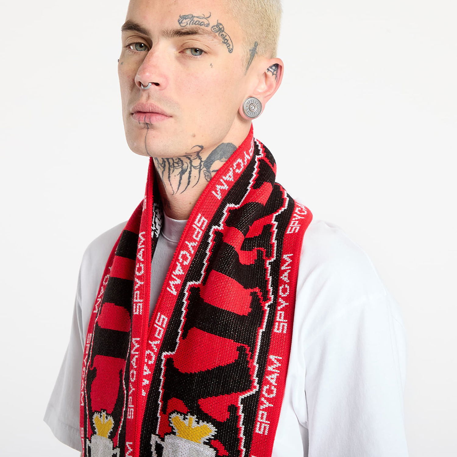 Halsduk Umbro Cult Unity SPYCAM Knitted Fringe Scarf Flerfärgad | UBMW232YA11 BLK0042, 1
