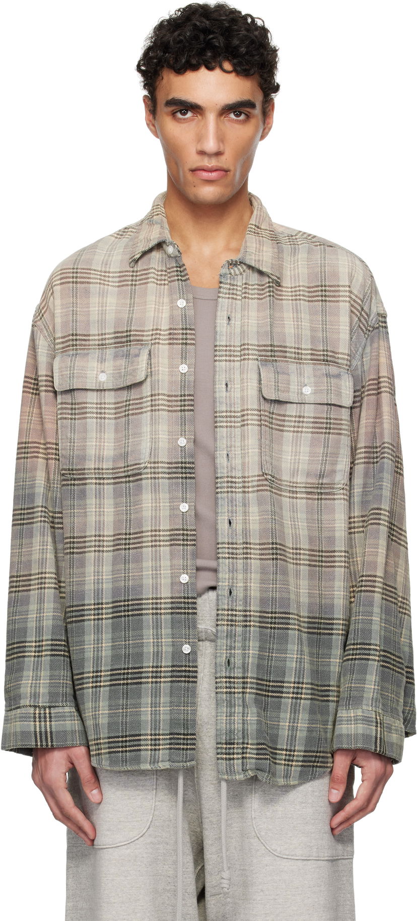 Skjorta R13 R13 Relaxed Plaid Work Shirt Flerfärgad | R13MR266-R458B