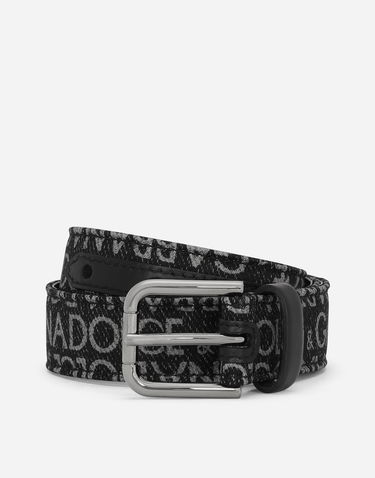 Bälten Dolce & Gabbana Dolce & Gabbana Printed Nylon Belt Svart | EC0055AN579HNXCI, 0