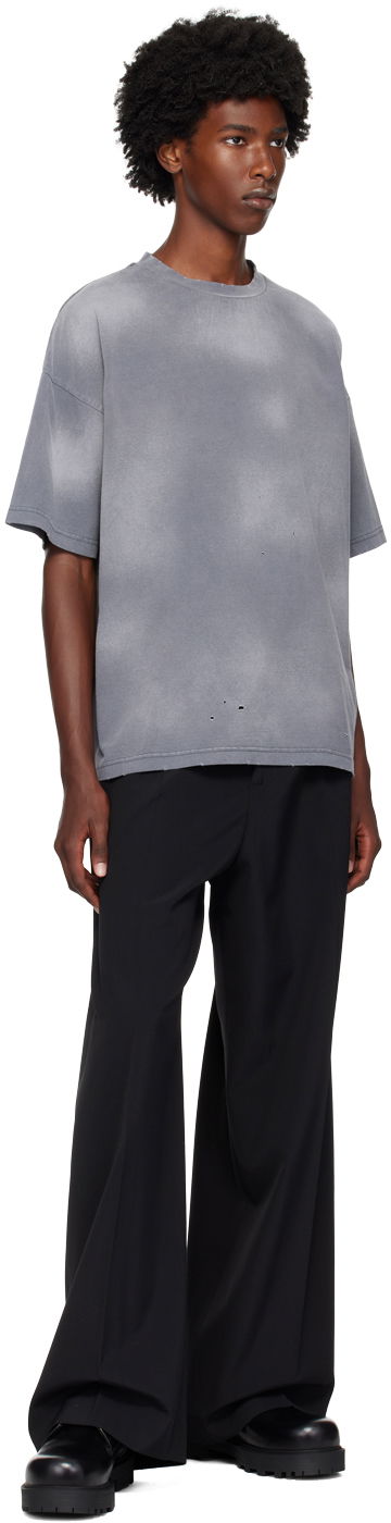 T-shirt We11done We11done Distressed T-Shirt Grå | WD-TT2-24-742-U-CH, 3
