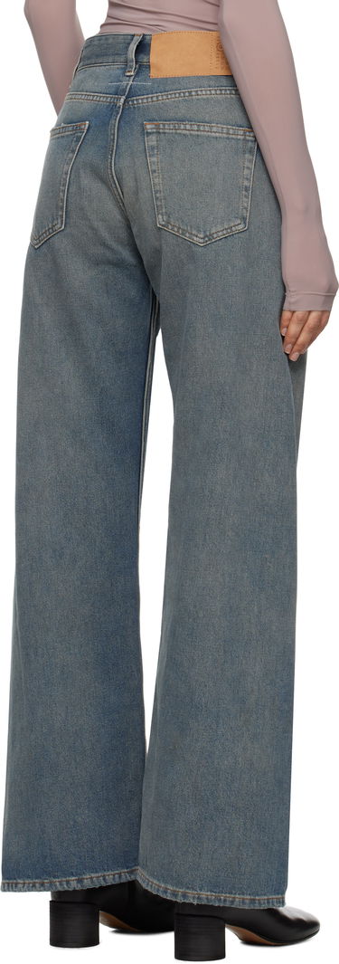 Jeans Maison Margiela MM6 Maison Margiela Distressed Wide-Leg Jeans Blå | S52LA0238 M30017, 2
