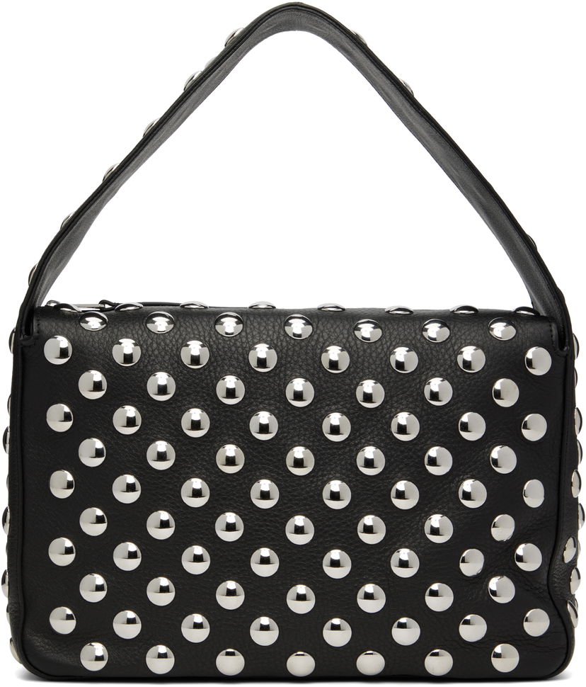 Axelväska Khaite KHAITE Elena Studded Shoulder Bag Svart | H2025-895