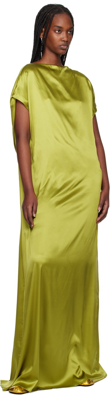 Klä Dries Van Noten Dries Van Noten Silk Floor Length Dress Grön | 251-011035-1032, 3