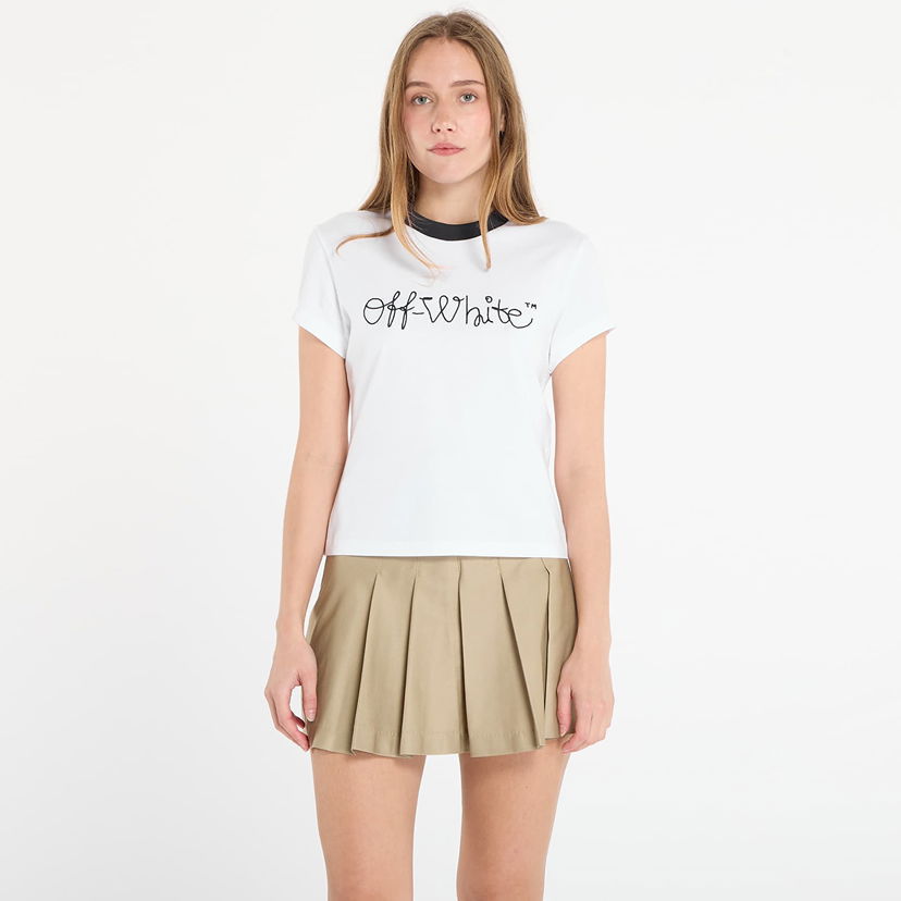 T-shirt Off-White Emb Script Logo Fitted T-Shirt Vit | OWAA112F25JER0010148